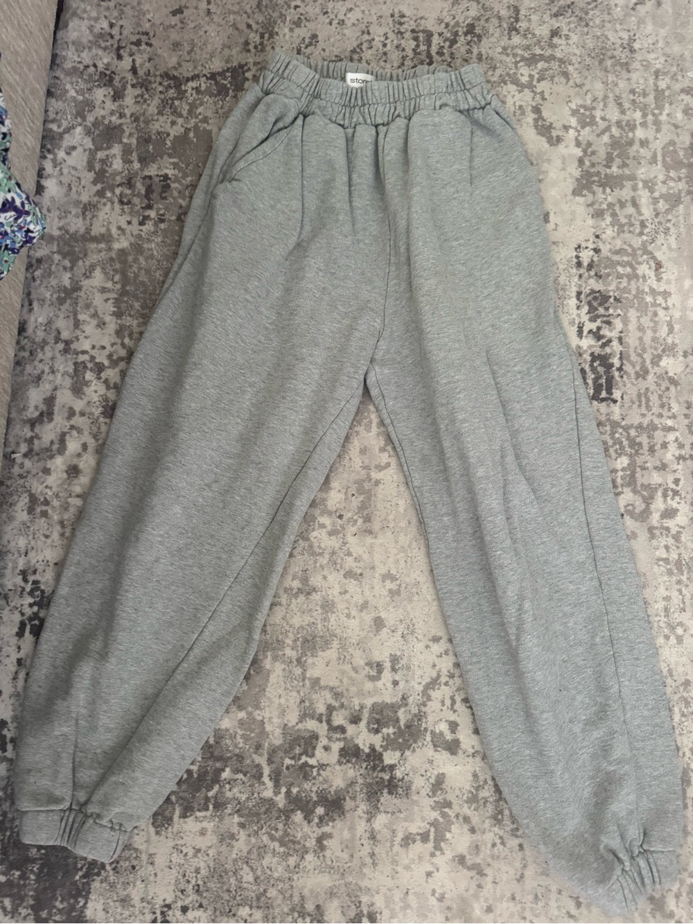 storets Light Grey Cotton Jogger Pants